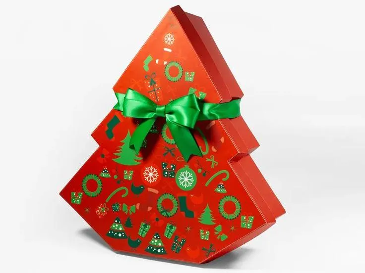 Como amarrar um laço de Natal básico em uma caixa de presente
